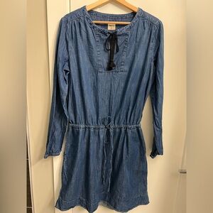 GAP Indigo Denim Long Sleeve with Pocket Dress - Size M/T